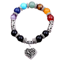 Chakra-Heilkristall-Armband – Yoga & Meditation, Buddha-Anhänger