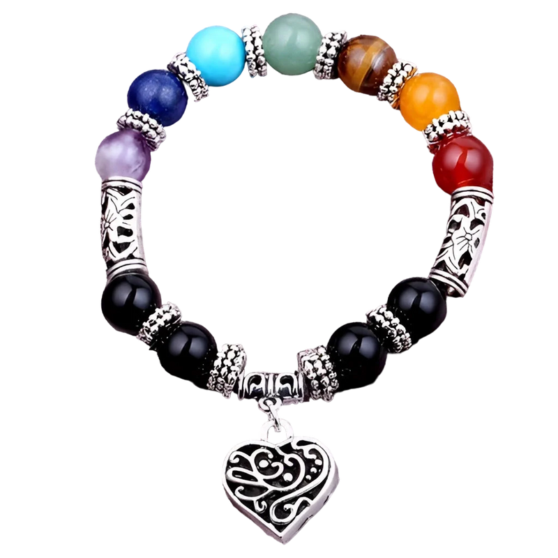 Chakra-Heilkristall-Armband – Yoga & Meditation, Buddha-Anhänger