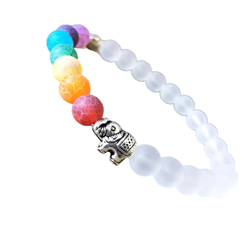 Farbenfrohes Chakra-Heilarmband mit Buddha-Anhänger - Yoga & Meditation