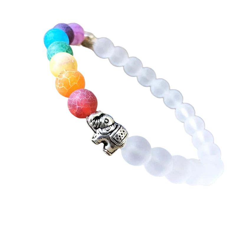 Farbenfrohes Chakra-Heilarmband mit Buddha-Anhänger - Yoga & Meditation