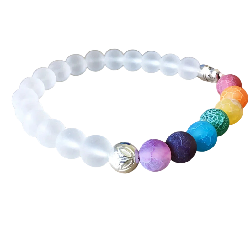 Farbenfrohes Chakra-Heilarmband mit Buddha-Anhänger - Yoga & Meditation
