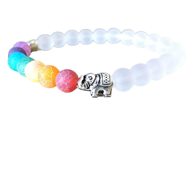 Farbenfrohes Chakra-Heilarmband mit Buddha-Anhänger - Yoga & Meditation