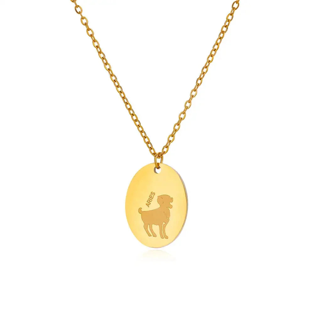 Personalisierte goldene Sternzeichen-Halskette – personalisiertes Astrologie-Anhänger-Geschenk