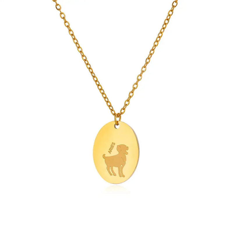 Personalisierte goldene Sternzeichen-Halskette – personalisiertes Astrologie-Anhänger-Geschenk