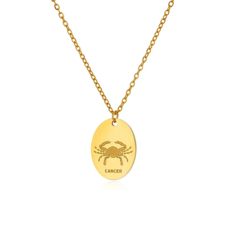 Personalisierte goldene Sternzeichen-Halskette – personalisiertes Astrologie-Anhänger-Geschenk