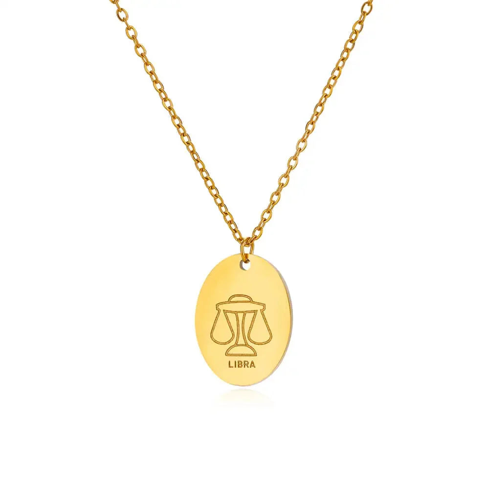 Personalisierte goldene Sternzeichen-Halskette – personalisiertes Astrologie-Anhänger-Geschenk