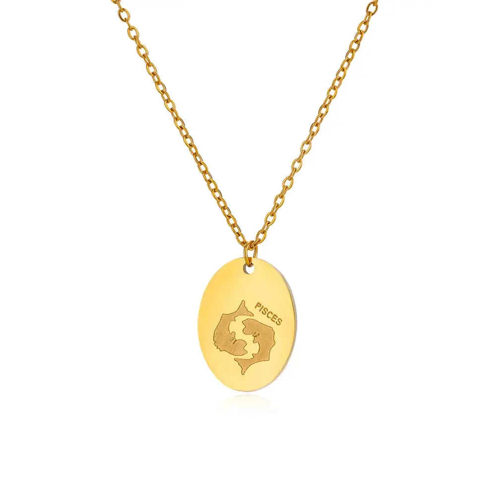 Personalisierte goldene Sternzeichen-Halskette – personalisiertes Astrologie-Anhänger-Geschenk