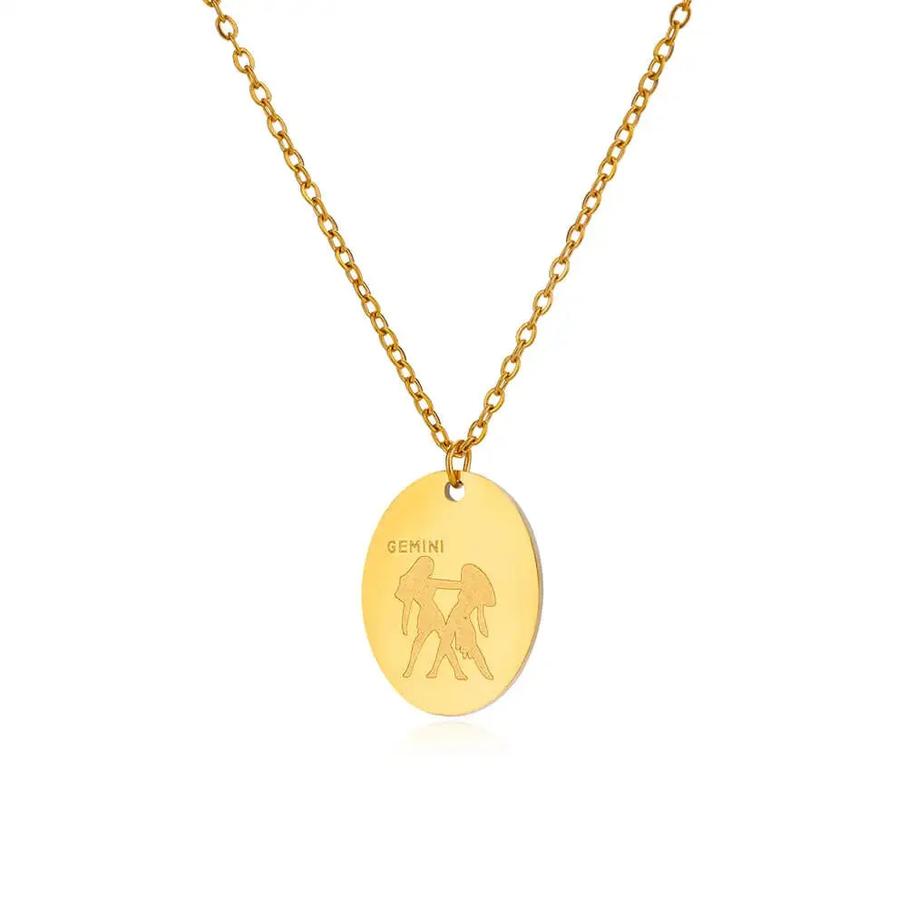 Personalisierte goldene Sternzeichen-Halskette – personalisiertes Astrologie-Anhänger-Geschenk