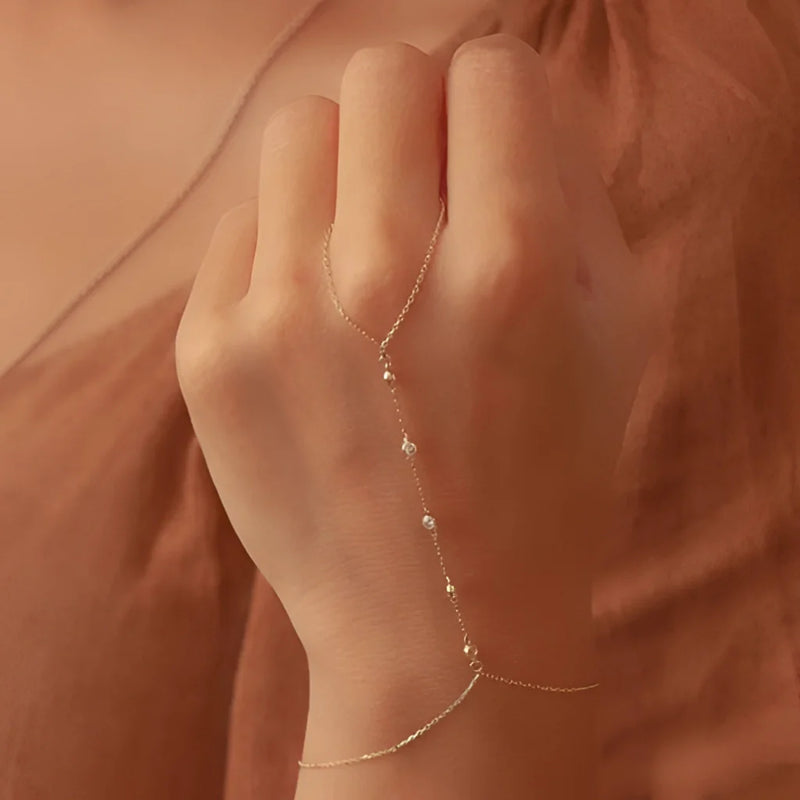 Elegantes verstellbares Fußkettchen aus 18 Karat Gold – zierlicher Sommerschmuck für Damen