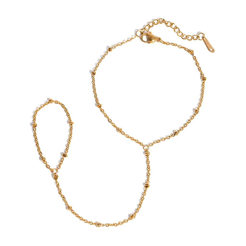 Elegantes verstellbares Fußkettchen aus 18 Karat Gold – zierlicher Sommerschmuck für Damen