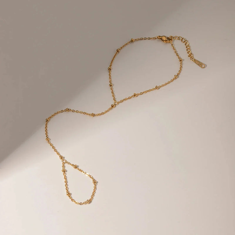 Elegantes verstellbares Fußkettchen aus 18 Karat Gold – zierlicher Sommerschmuck für Damen