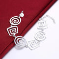 Elegantes geometrisches Armband aus 925er Sterlingsilber – verstellbarer Verschluss