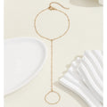 Elegantes verstellbares Goldkettenarmband - Minimalistischer Kreis-Charm-Schmuck
