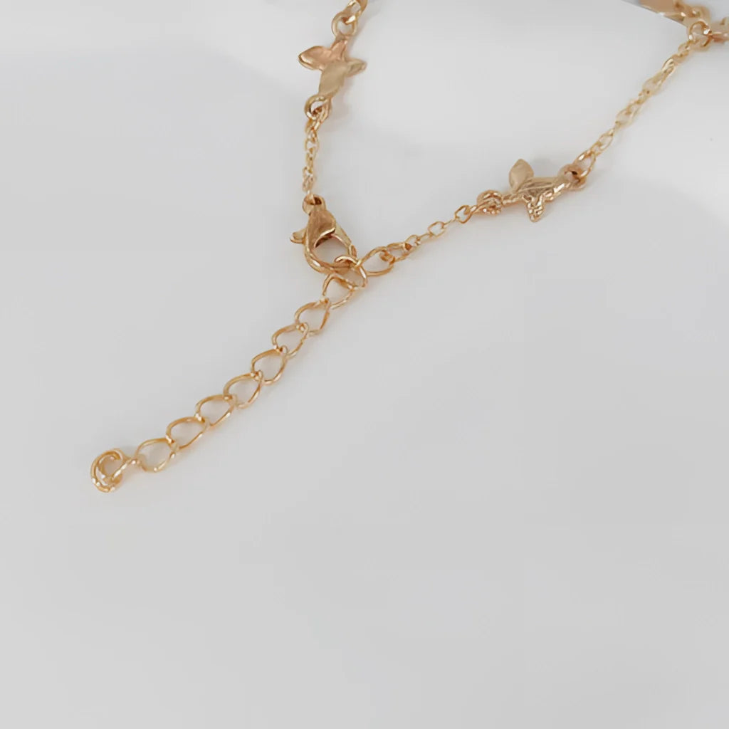 Elegantes verstellbares Silber & Gold Schmetterling Charm Armband - Geschenk für Sie