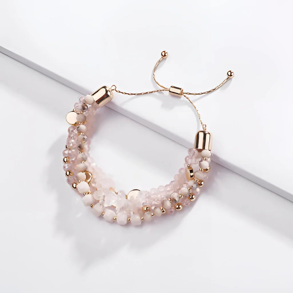Verstellbares mehrlagiges Perlenarmband - Luxusschmuck