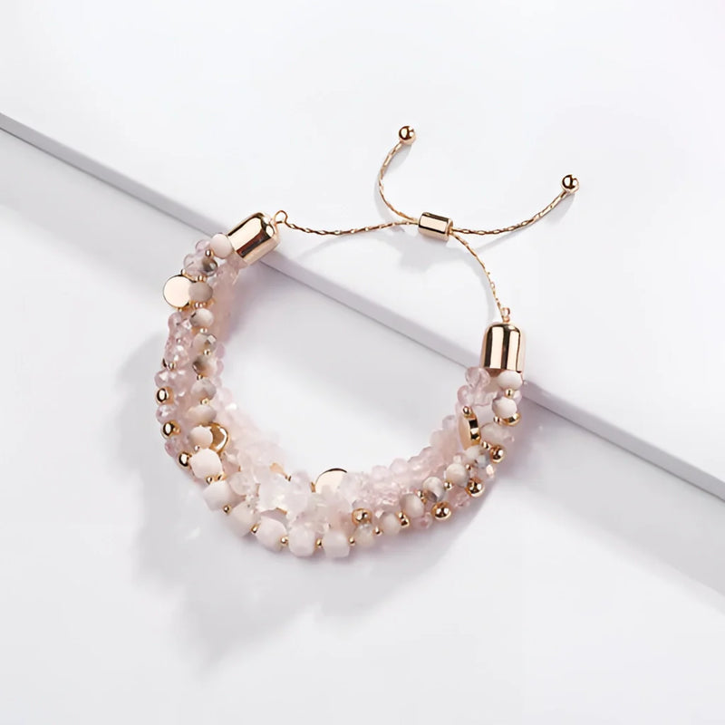 Verstellbares mehrlagiges Perlenarmband - Luxusschmuck