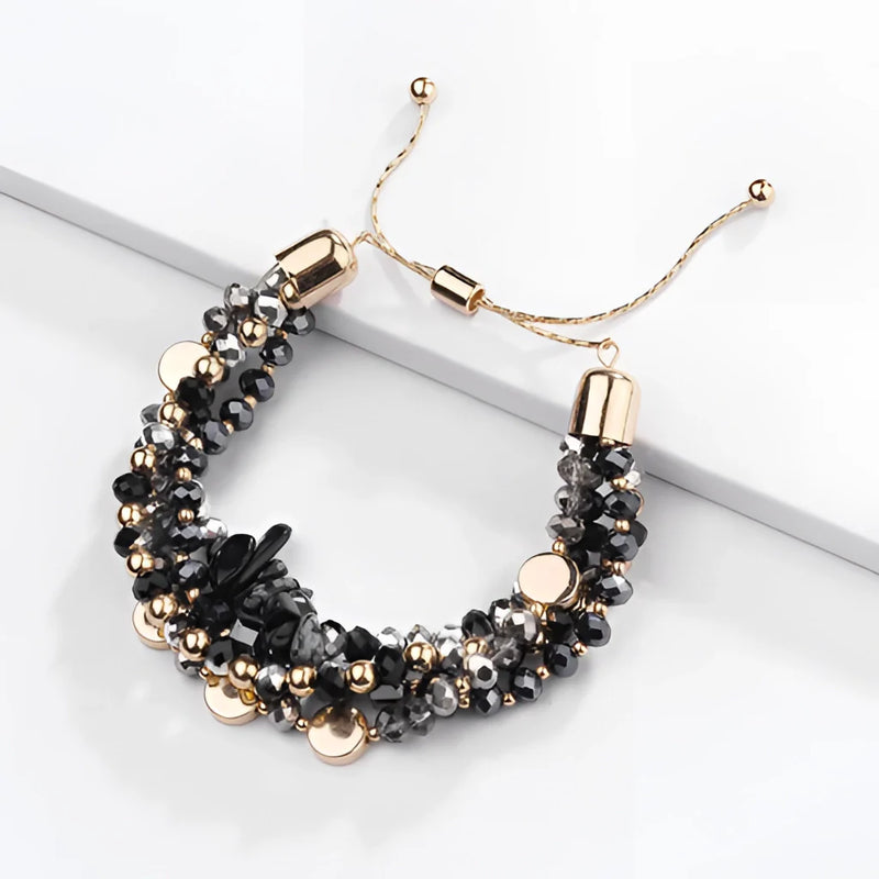 Verstellbares mehrlagiges Perlenarmband - Luxusschmuck
