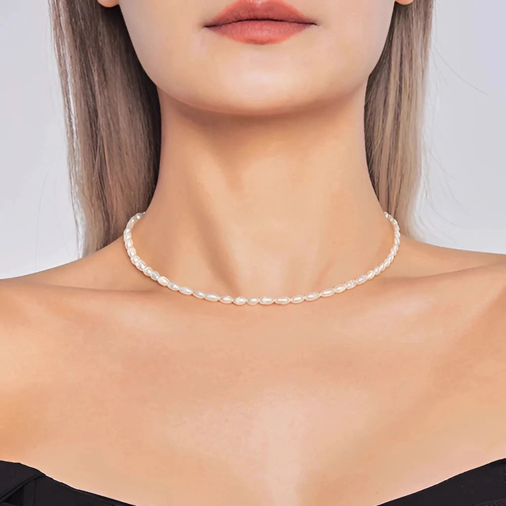 Elegante Perlenkette - Minimalistischer Brautschmuck