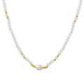 Elegante Perlenkette aus Gold – Zarte Perlenkette aus Weißgold für Damen