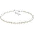Elegantes weißes Perlen-Halsband – verstellbar, Braut- und formeller Schmuck