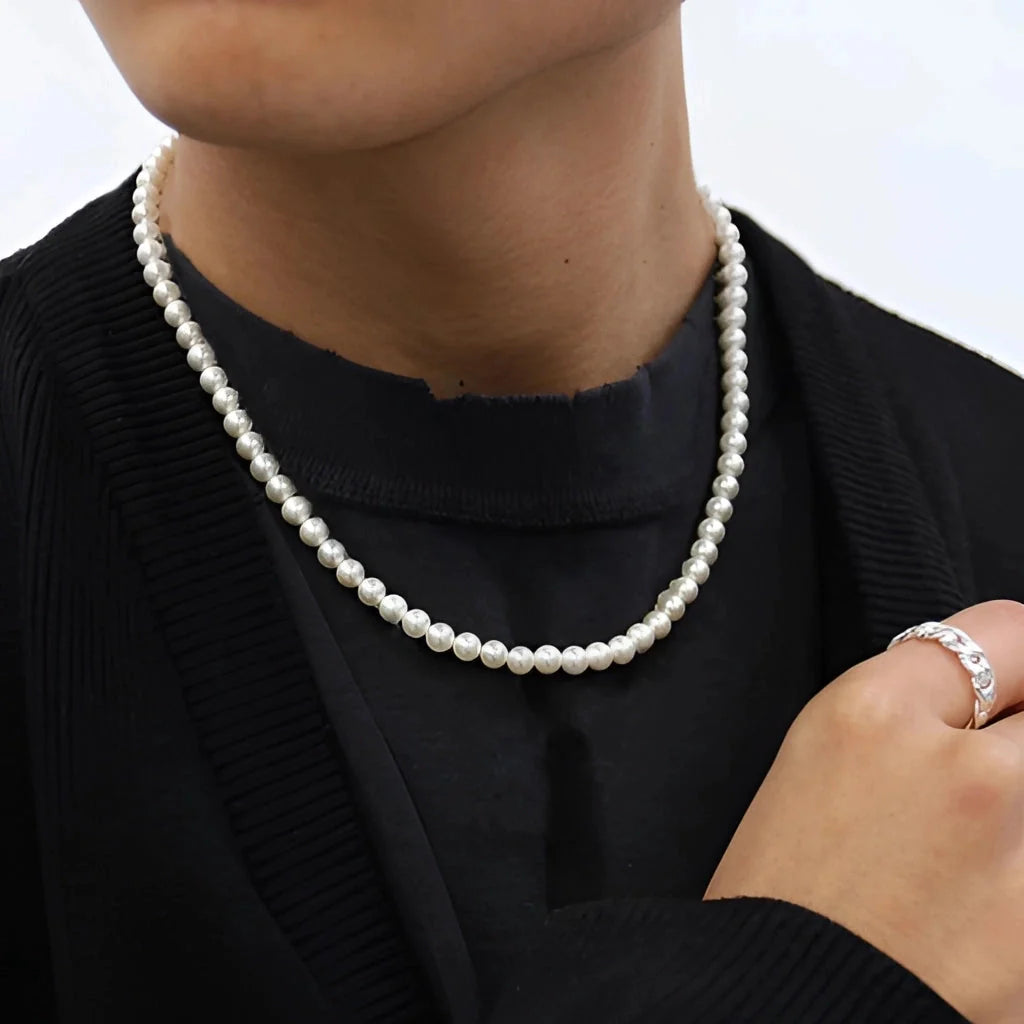 Elegante weiße Perlenkette - Luxuriöser Brautschmuck