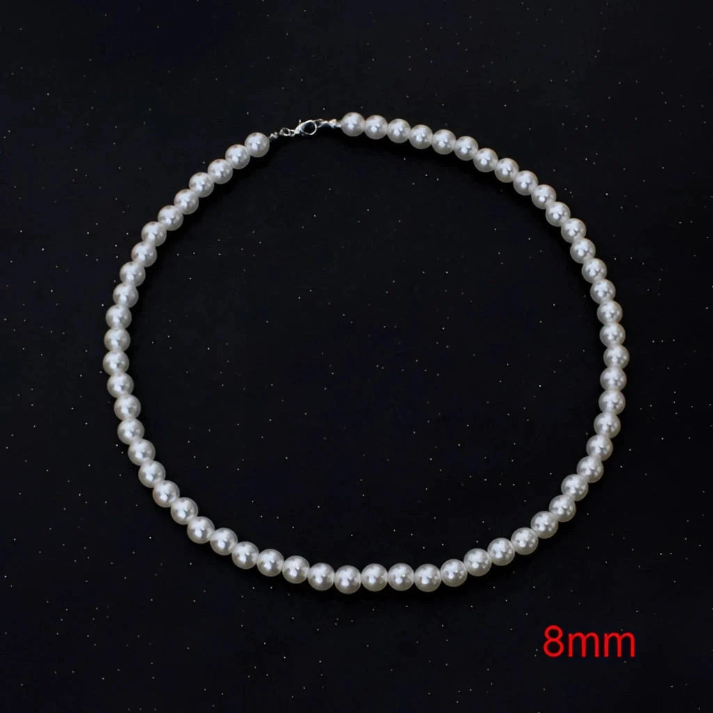 Elegante weiße Perlenkette - Luxuriöser Brautschmuck