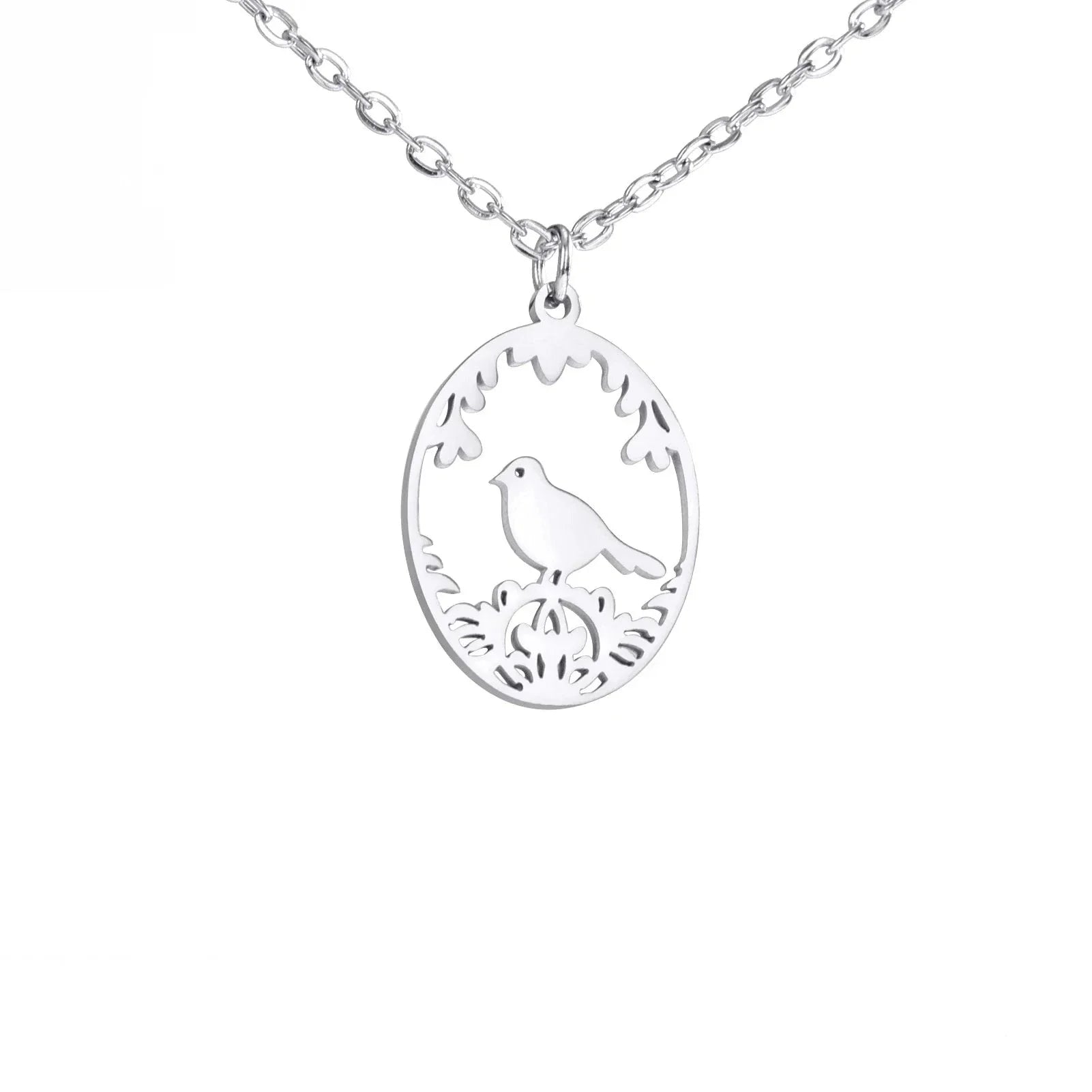 Goldene Halskette mit Tieranhänger – Kaninchen, Vogel, Schmetterlingssilhouette