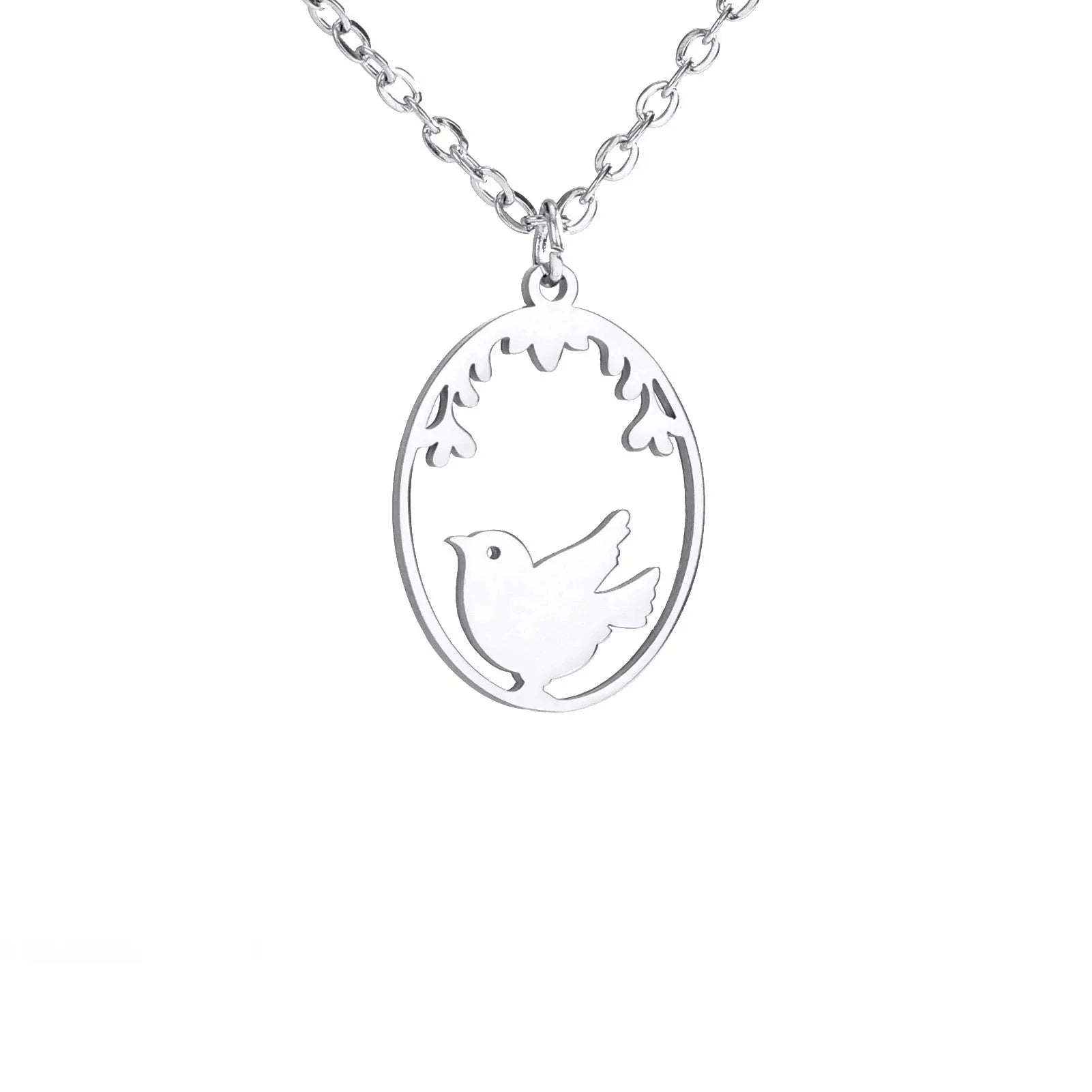 Goldene Halskette mit Tieranhänger – Kaninchen, Vogel, Schmetterlingssilhouette