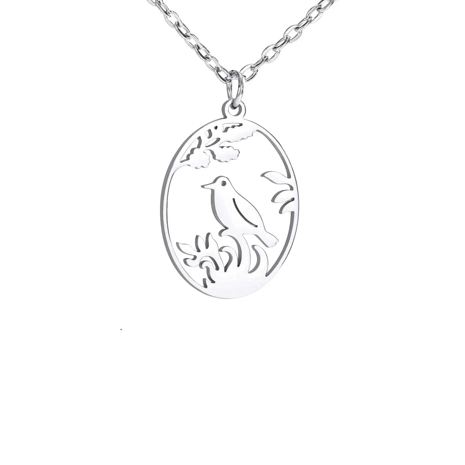 Goldene Halskette mit Tieranhänger – Kaninchen, Vogel, Schmetterlingssilhouette