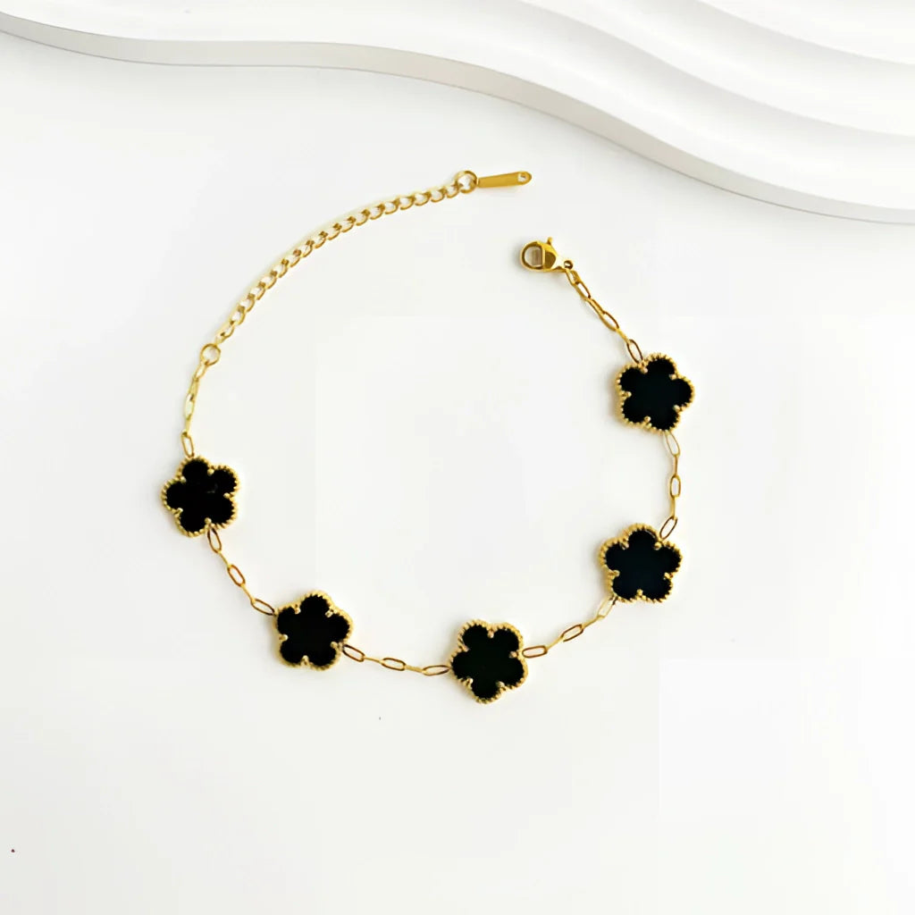 Goldenes Kleeblatt-Charm-Armband – verstellbar, trendig und einzigartige Optionen