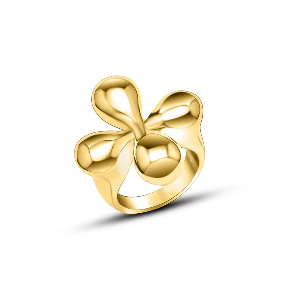 Statement-Ring aus Gold mit Blumenmotiv – luxuriöser Designer-Blumenschmuck