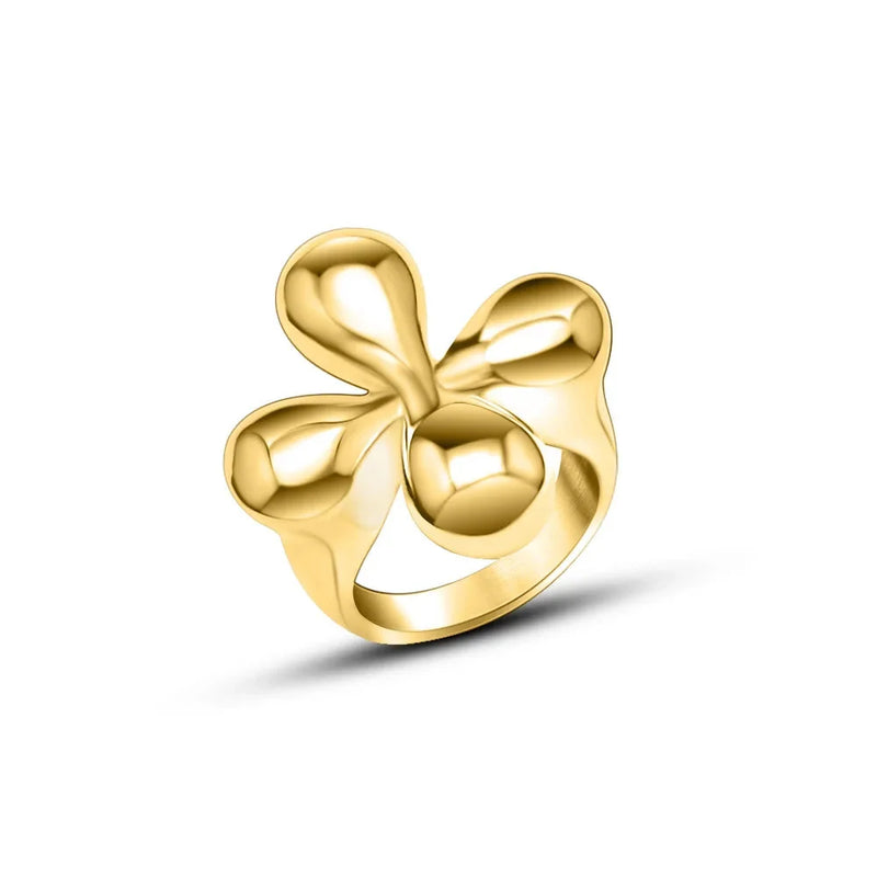 Statement-Ring aus Gold mit Blumenmotiv – luxuriöser Designer-Blumenschmuck