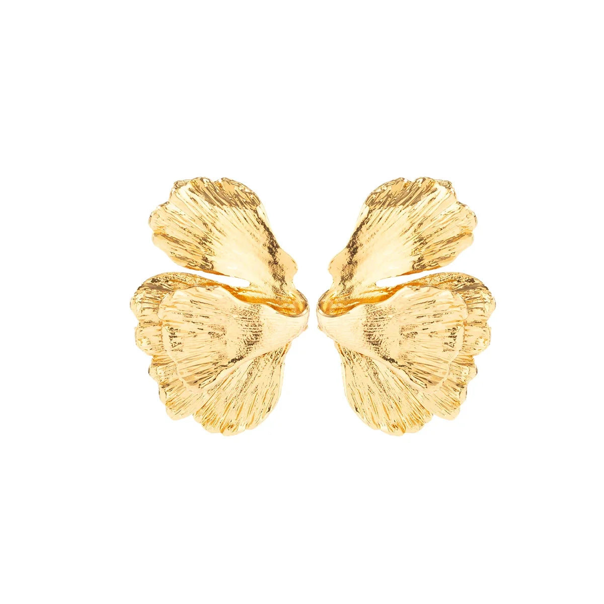 Goldene Ginkgoblatt-Ohrringe – Von der Natur inspirierter eleganter botanischer Schmuck