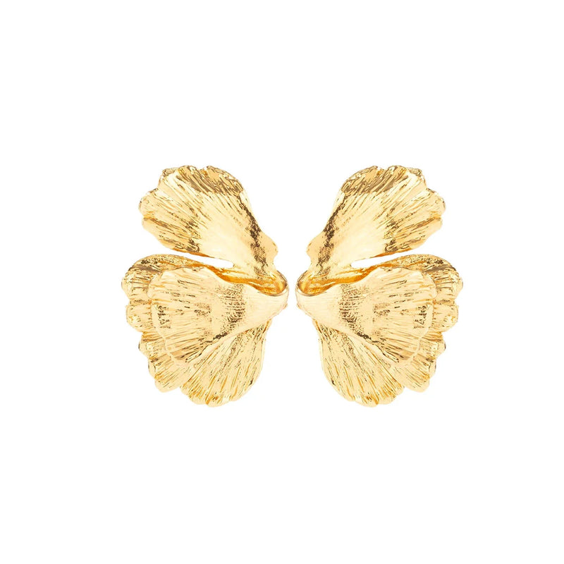Goldene Ginkgoblatt-Ohrringe – Von der Natur inspirierter eleganter botanischer Schmuck