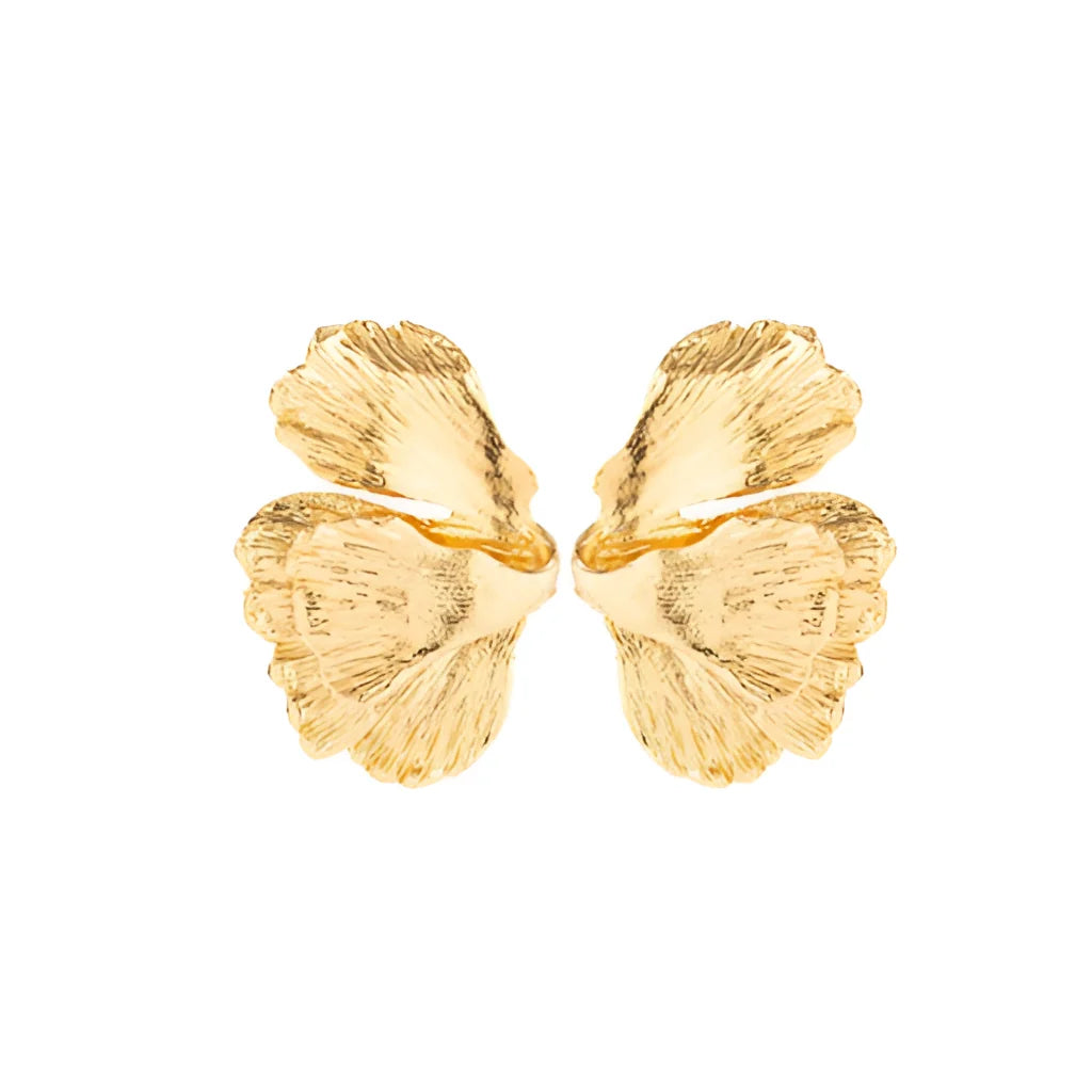 Goldene Ginkgoblatt-Ohrringe – Von der Natur inspirierter eleganter botanischer Schmuck