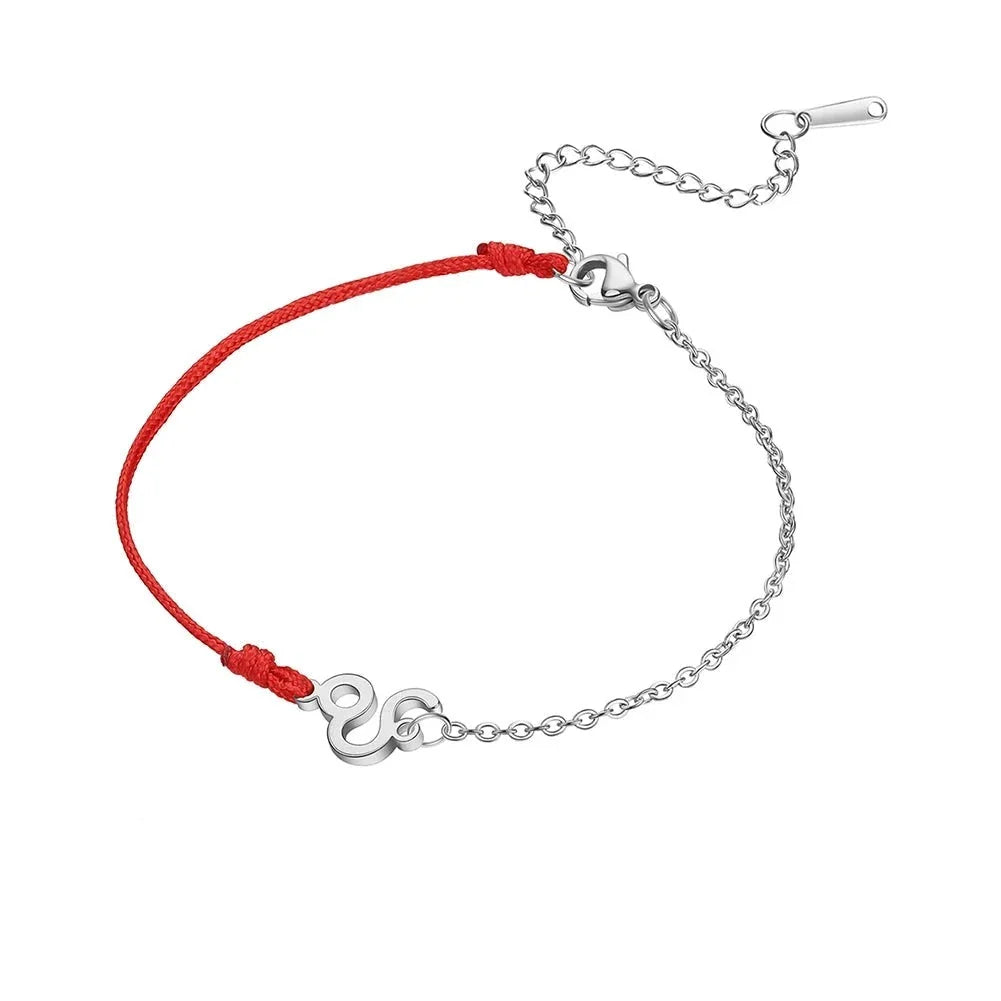 Goldenes Sternzeichen-Armband Fische – rote Schnur, verstellbare Kette als Geschenk