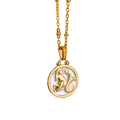 Goldene Sternzeichen-Halskette mit Perlmutt-Anhänger – Luxuriöses Astrologie-Geschenk