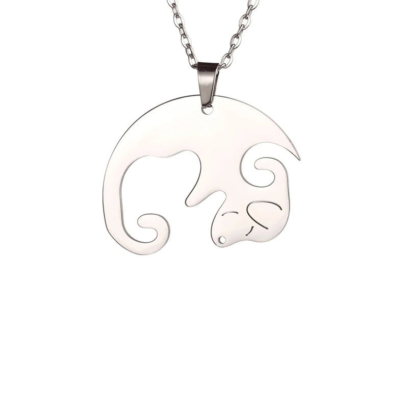 Hundeanhänger - Sternzeichen Schlangenhalskette, Strukturierter Goldanhänger