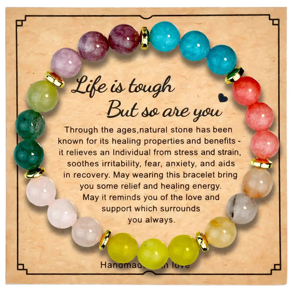 Heilendes Edelsteinarmband zur Stress- und Angstlinderung - handgefertigter Naturstein