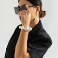 Großes Perlenschmuckset: Halskette, Ohrringe & Armband - High-Fashion Accessoires