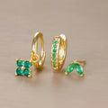 Hübsches Ohrring-Set mit Ring, Nadel und Anhänger