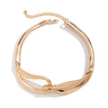 Luxuriöses goldenes Statement-Halsband – auffällige, übergroße, klobige Designer-Halskette