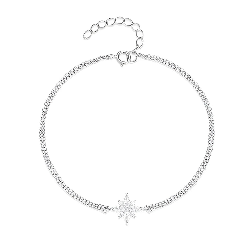 Luxuriöses Damen-Goldkettenarmband mit blauem Topas – verstellbarer Verschluss