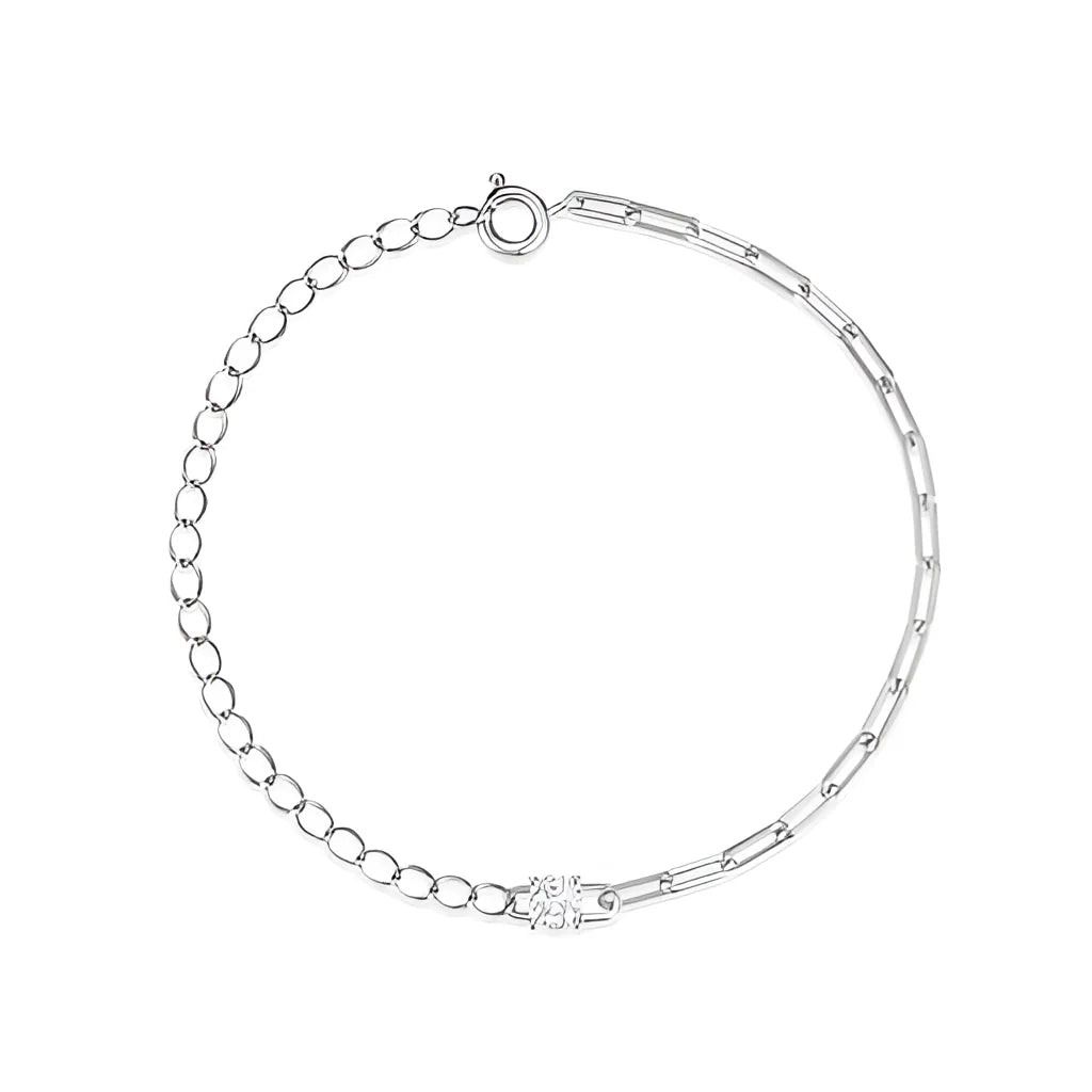 Luxuriöses Damen-Goldkettenarmband mit blauem Topas – verstellbarer Verschluss