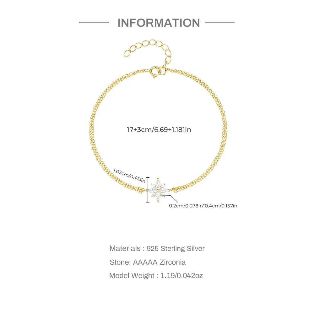 Luxuriöses Damen-Goldkettenarmband mit blauem Topas – verstellbarer Verschluss