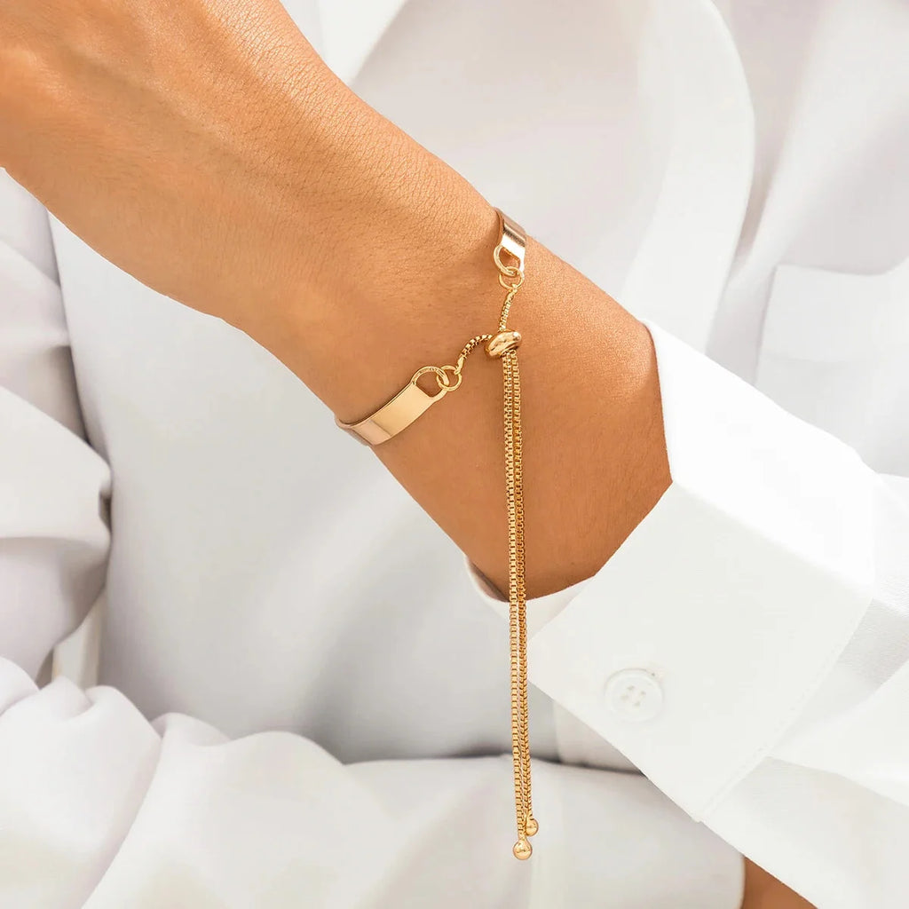 Minimalistisches Goldarmband | Modernes, elegantes Armband | Luxuriöses Armband für Damen