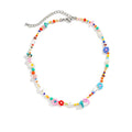 Mehrfarbige Perlenkette – Blumenschmuck für Sommer und Strand im Boho-Stil