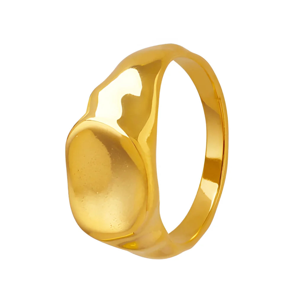 Minimalistischer 18K vergoldeter Statement-Ring