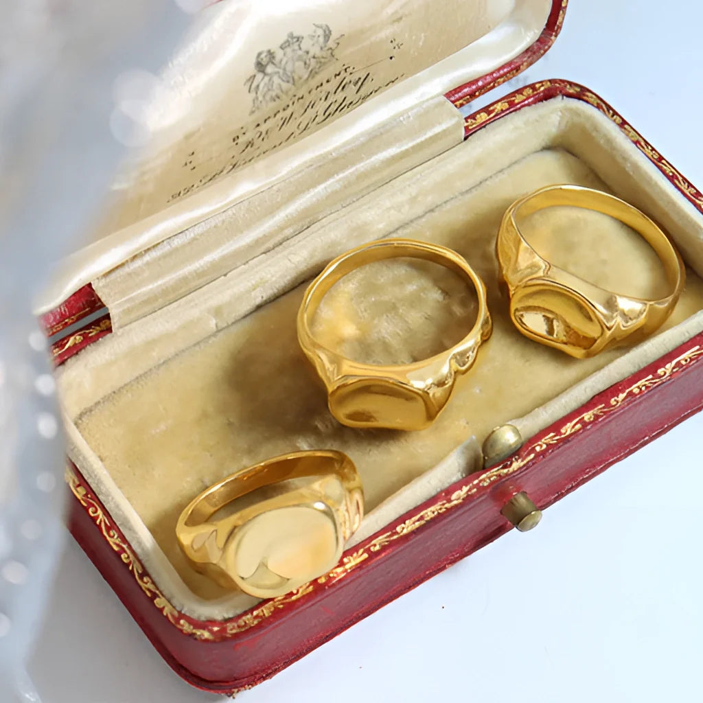 Minimalistischer 18K vergoldeter Statement-Ring