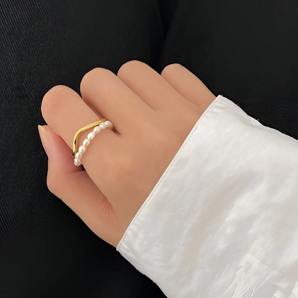 Perlen-Creolen – Gold, Brautschmuck, elegant, Luxusschmuck für Frauen